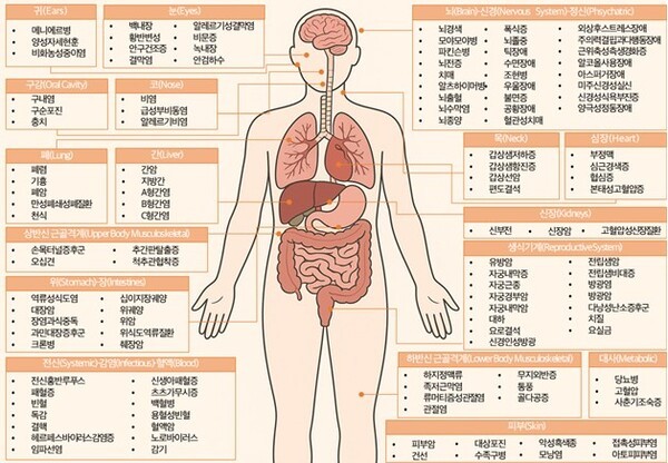 125개 서비스 제공 질병리스트